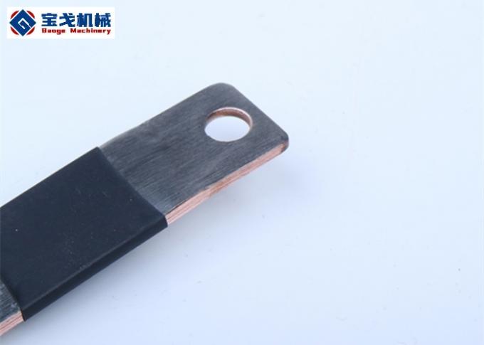 Bare Flat Copper Battery Terminal Busbar With Black Heat Shrink Tube 1